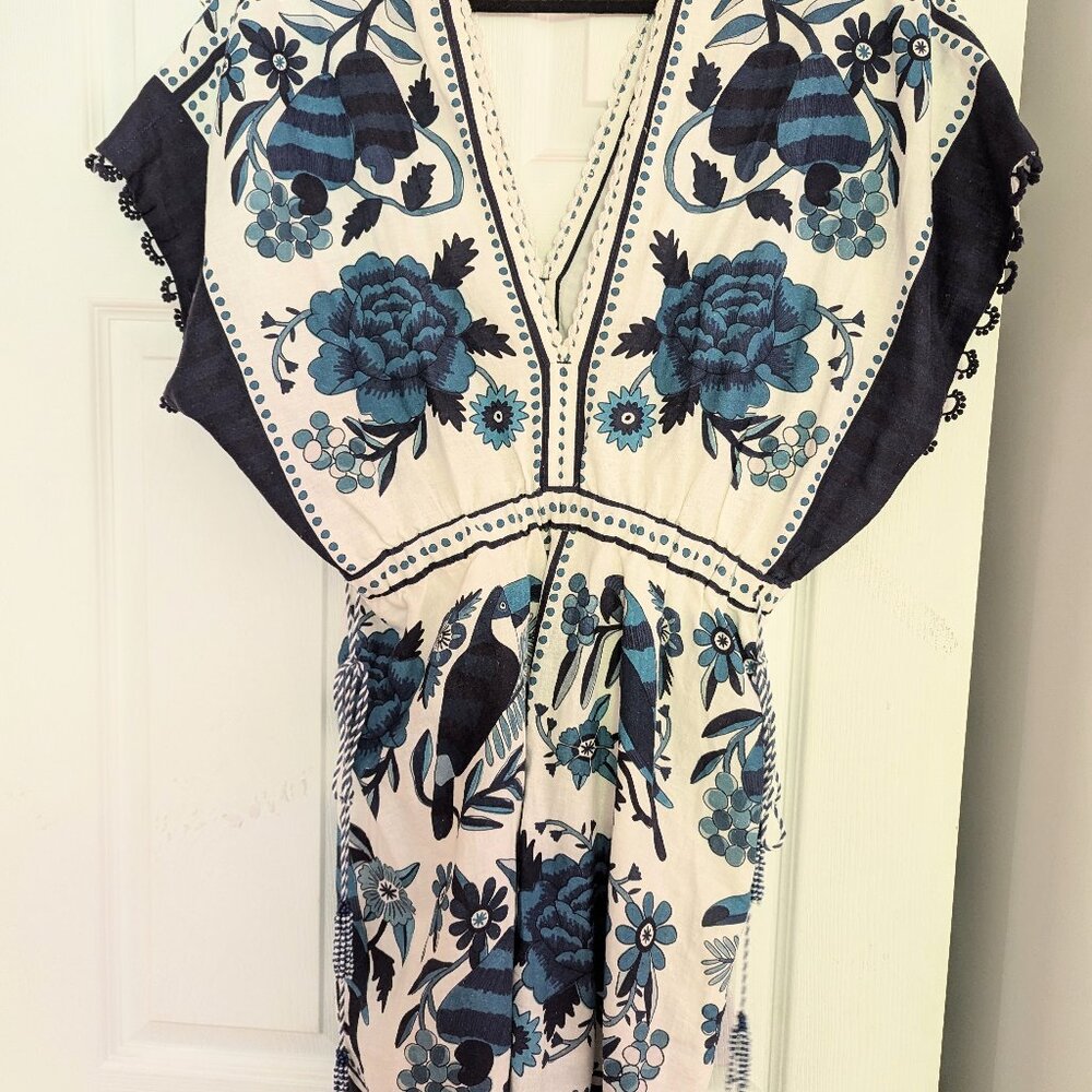 Farm Rio Tropical Tiles mini dress